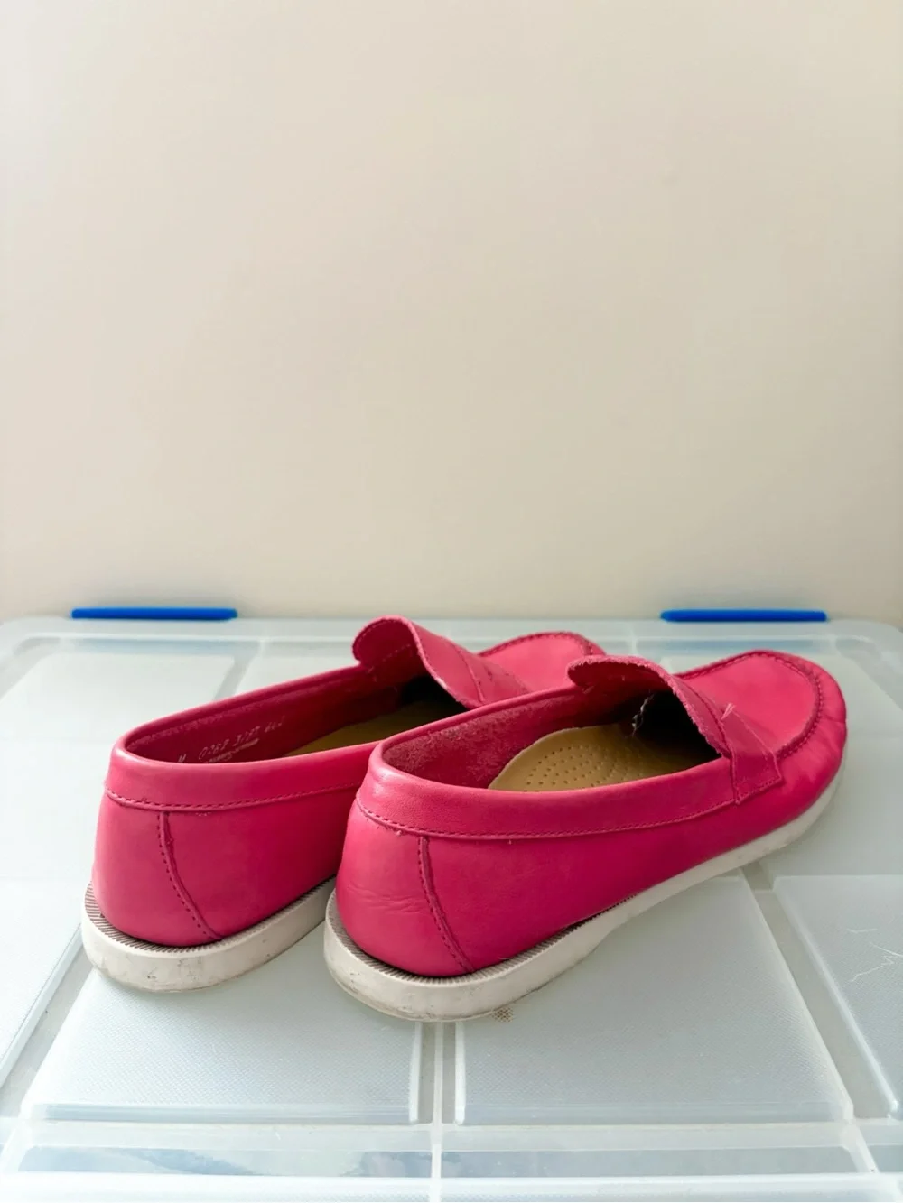 Cole Haan Pink Leather Penny Loafers